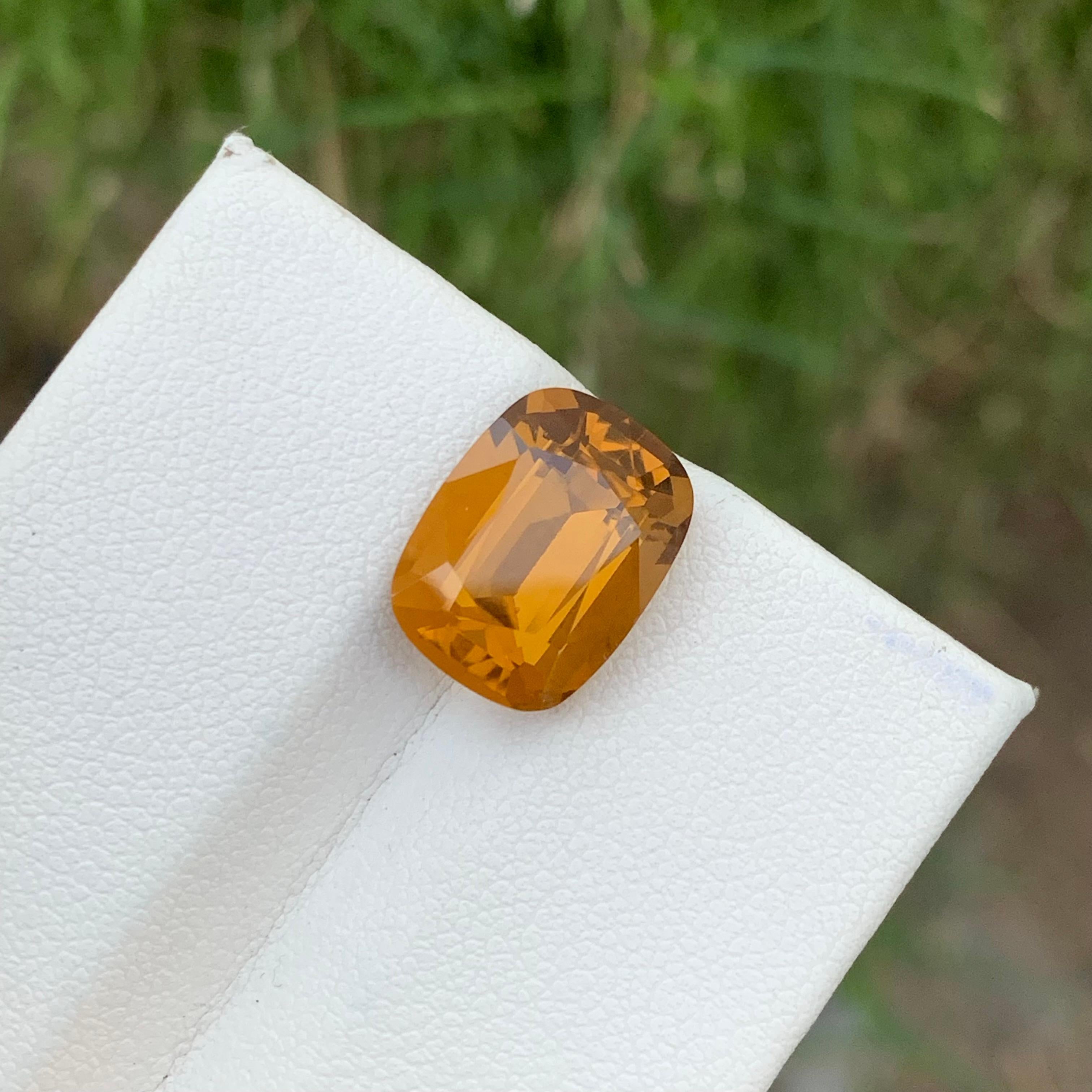 6.40 Carats Natural Loose Yellow Citrine Ring Gem From Brazil Mine In New Condition For Sale In Peshawar, PK