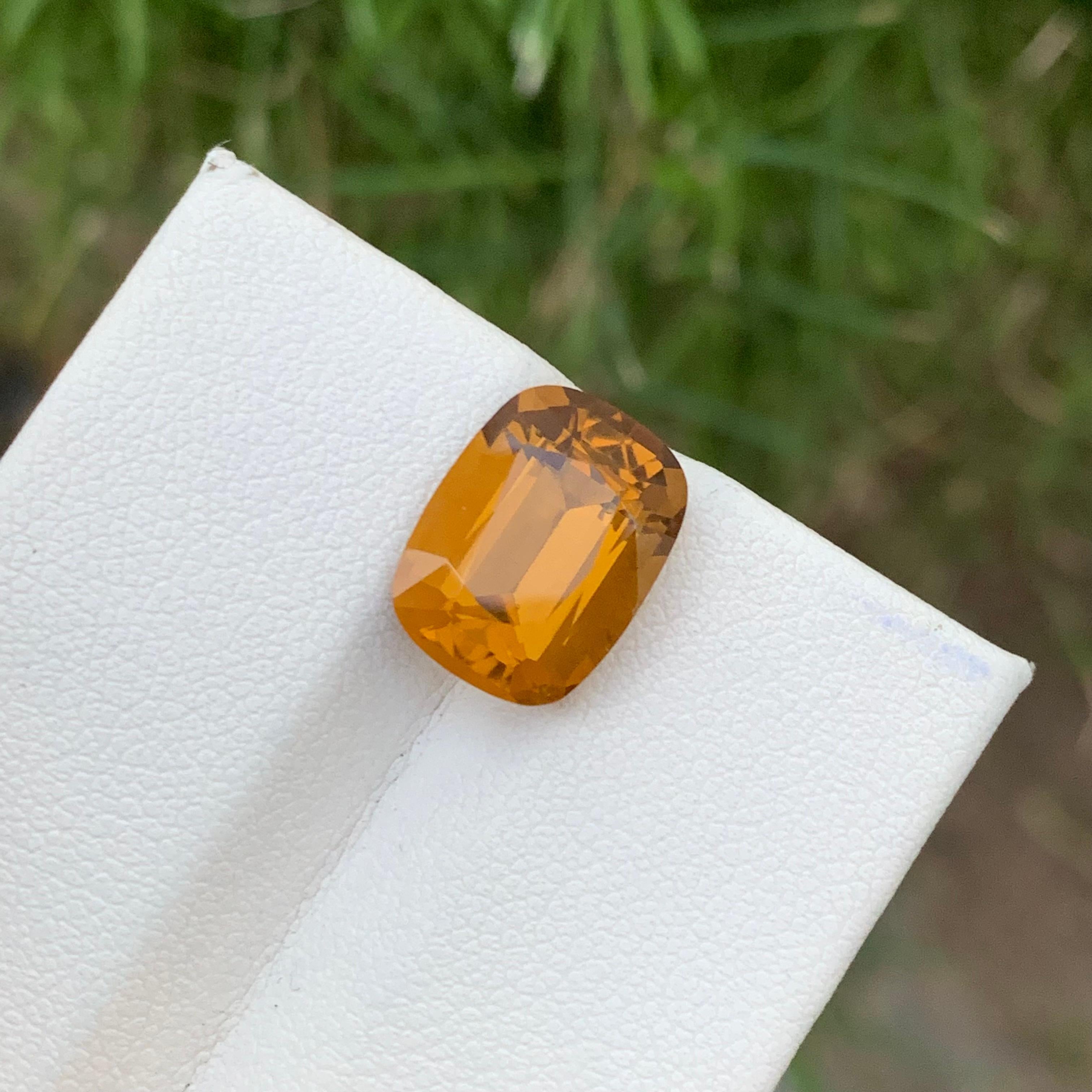 6.40 Carats Natural Loose Yellow Citrine Ring Gem From Brazil Mine For Sale 2