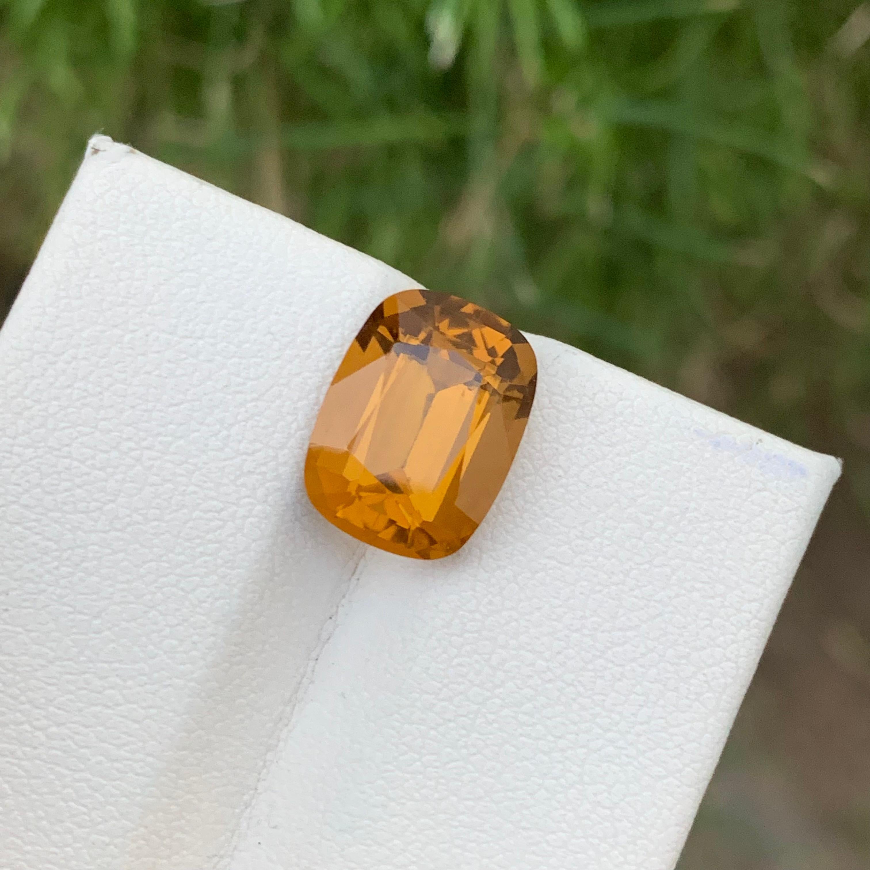 6.40 Carats Natural Loose Yellow Citrine Ring Gem From Brazil Mine For Sale 3