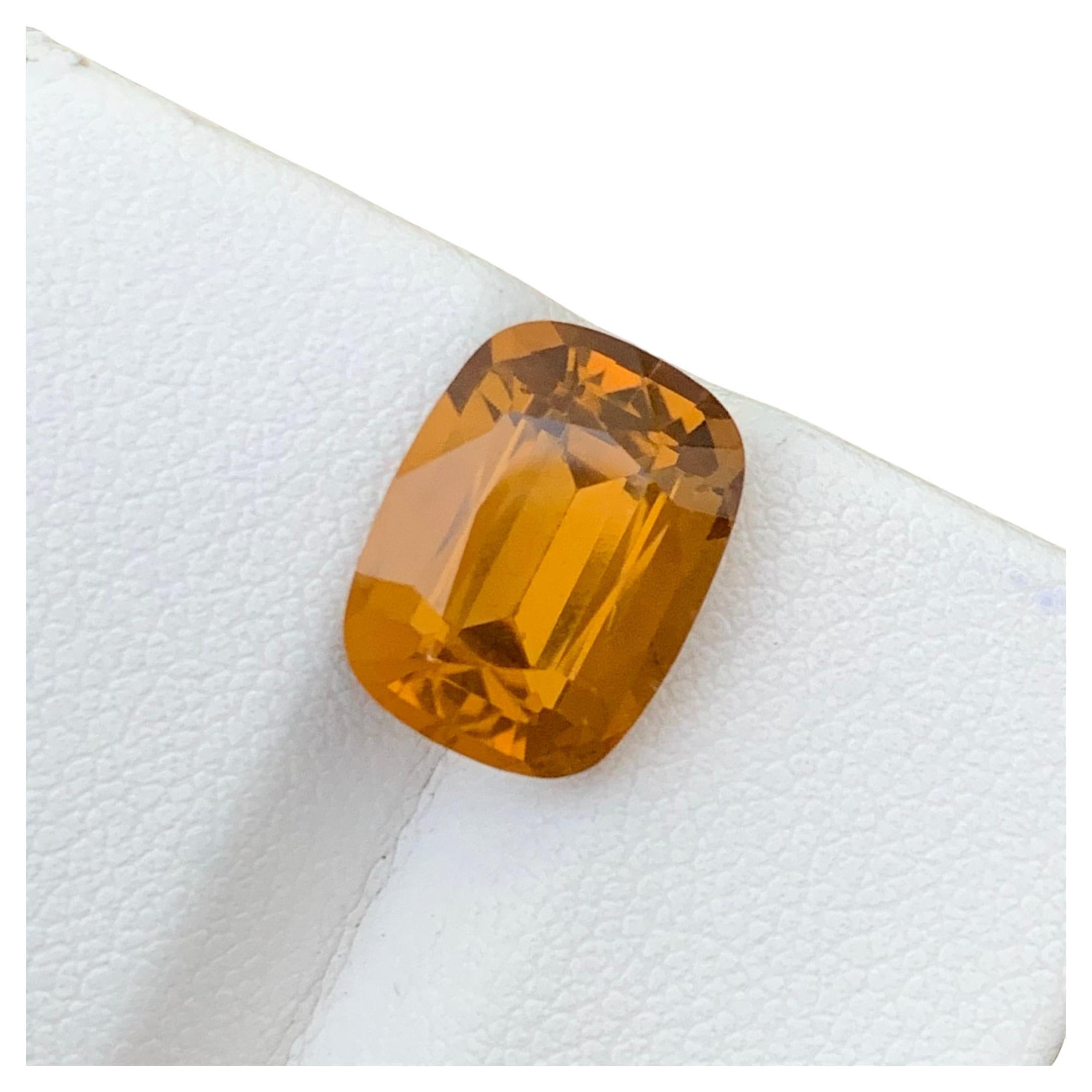 6.40 Carats Natural Loose Yellow Citrine Ring Gem From Brazil Mine For Sale