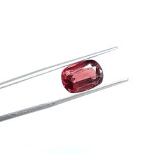 6,40 Carati di spinello rosso arancio burmese, cuscino di pietra tagliata per anello Nature