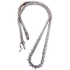 6,40 carati di diamanti tondi naturali Collana classica Riviera Tennis Eternity 14Kt