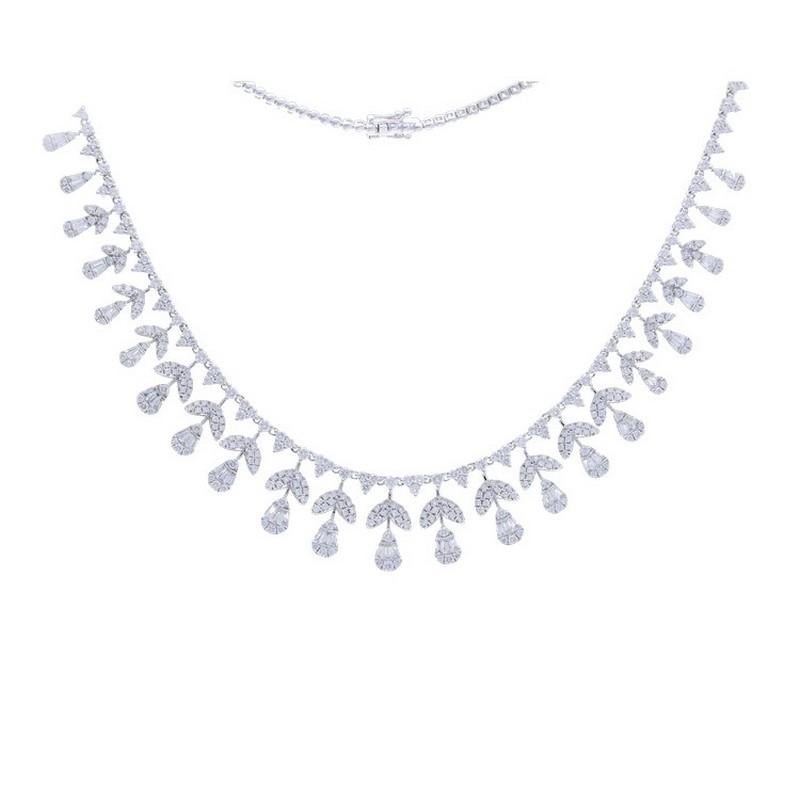 6.41 carat diamond Sequera Necklace in 18K white gold