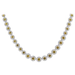 6.41 Carat Yellow Sapphire Necklace