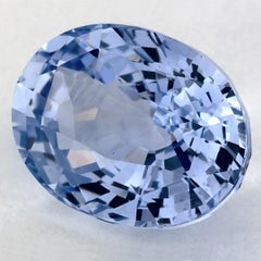 6.41 Karat Blauer Saphir Oval Loser Edelstein