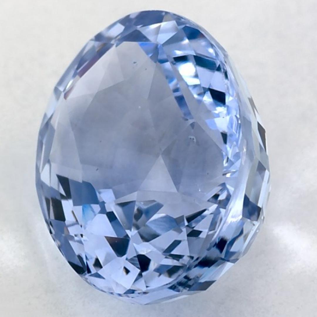Taglio ovale 6.41 carati di zaffiro blu ovale sfuso in vendita
