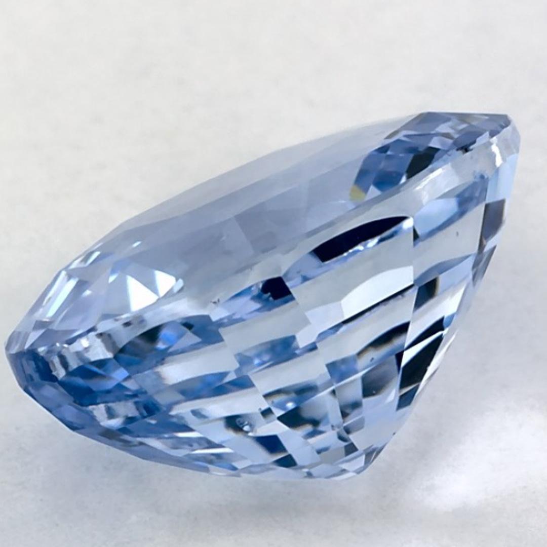 6.41 carati di zaffiro blu ovale sfuso in vendita 2