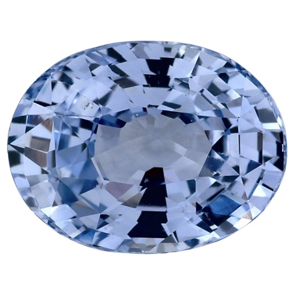 6.41 Ct Blue Sapphire Oval Loose Gemstone For Sale