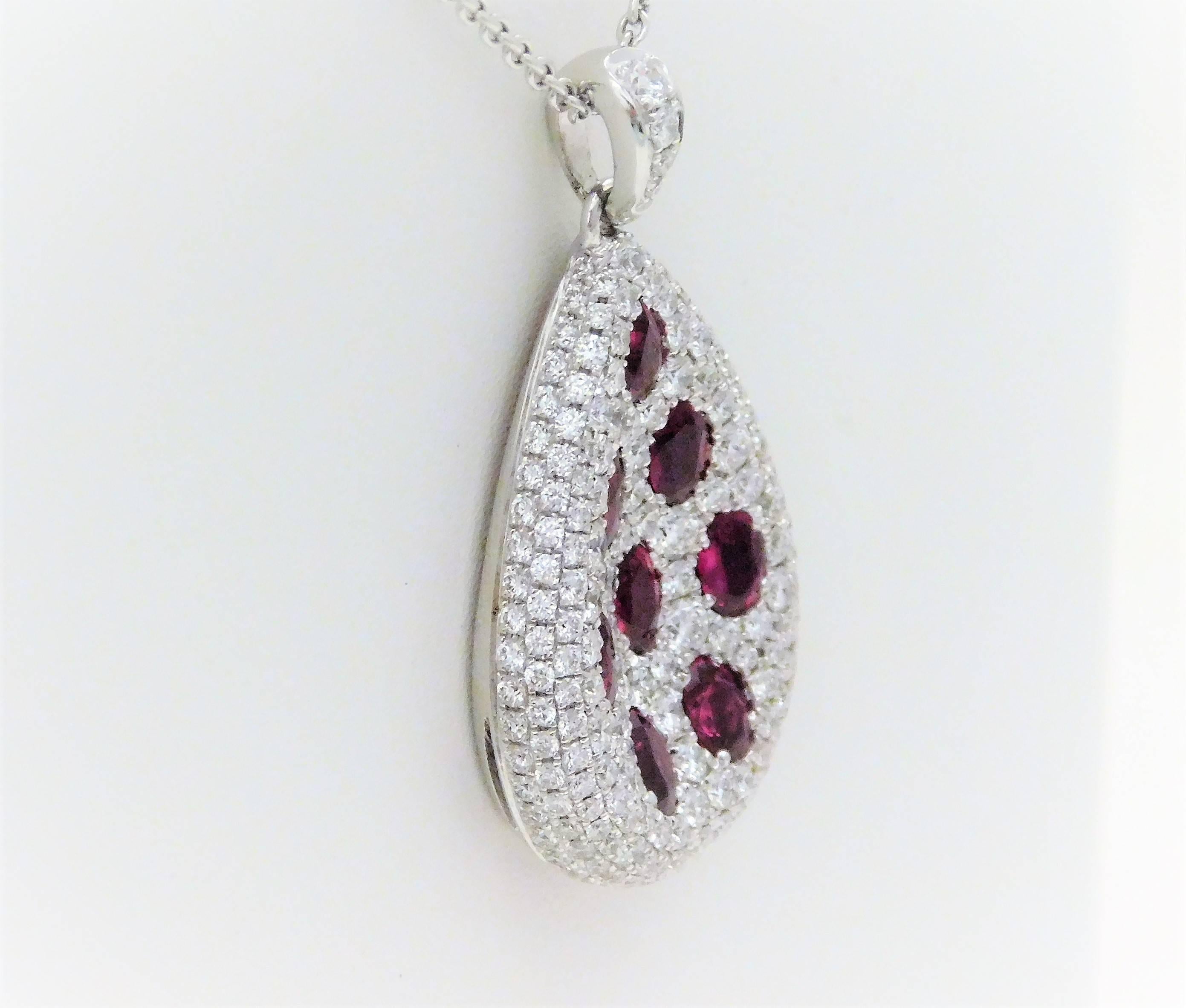 ruby earring and necklace set