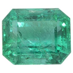 6.41ct Octagonal/Emerald Cut Green Emerald GIA Certified Zambia (F2)