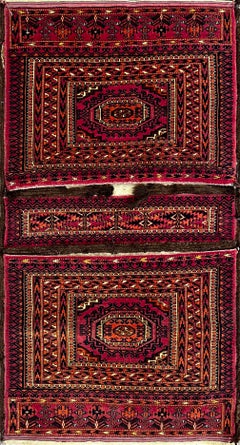 642 -  Beautiful 19th Century Turkmen Bag with a Nice Bukhara Design