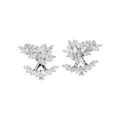 Boucles d'oreilles en or blanc 6.42 carats Diamond Wings Ear Cuff