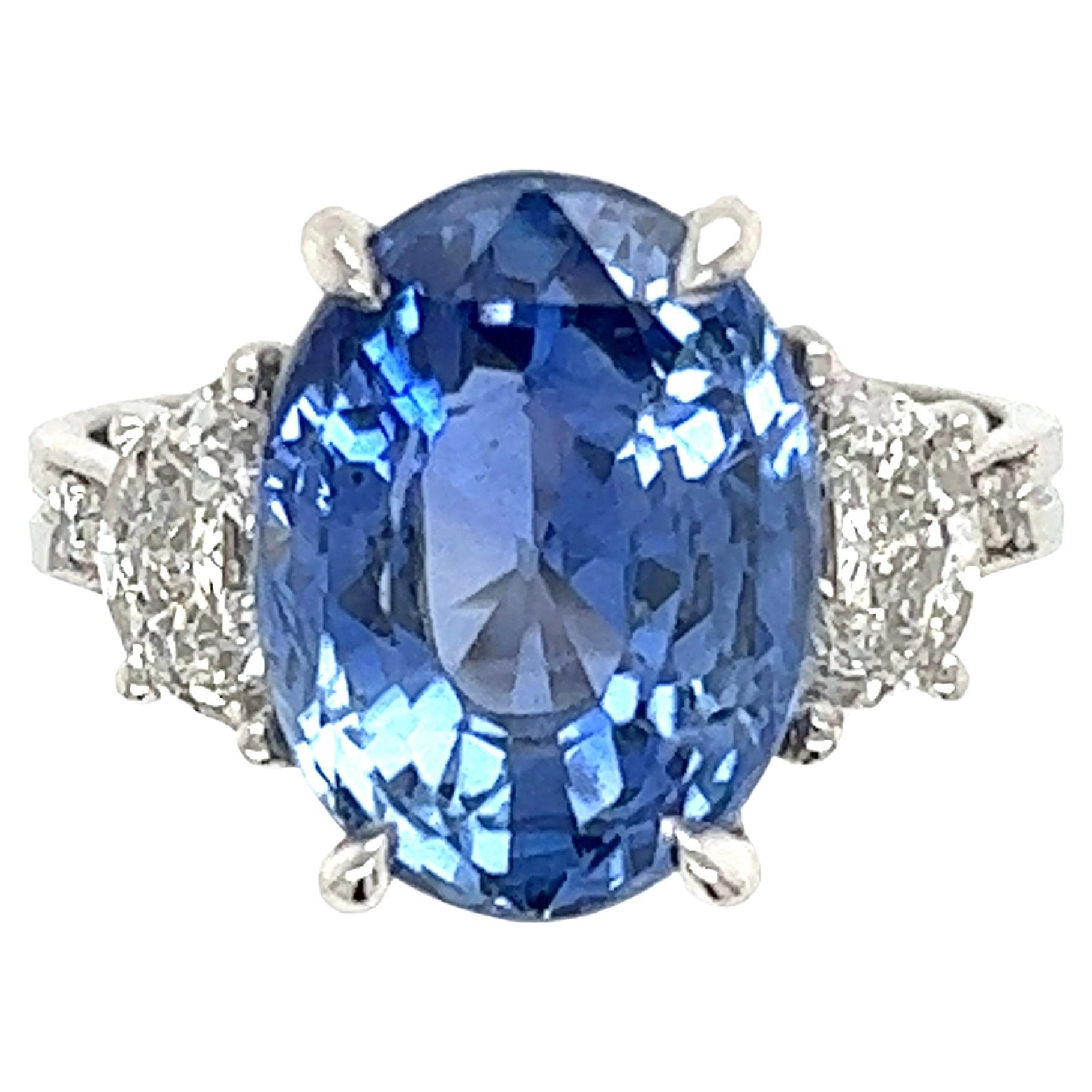 Ruby No Heat GIA and Diamond Platinum Ring Estate Fine Jewelry For Sale