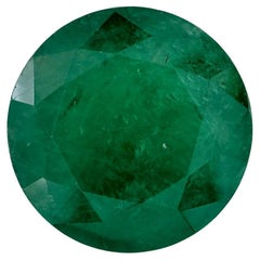 6.42 Ct Emerald Round Loose Gemstone (pierre précieuse en vrac)