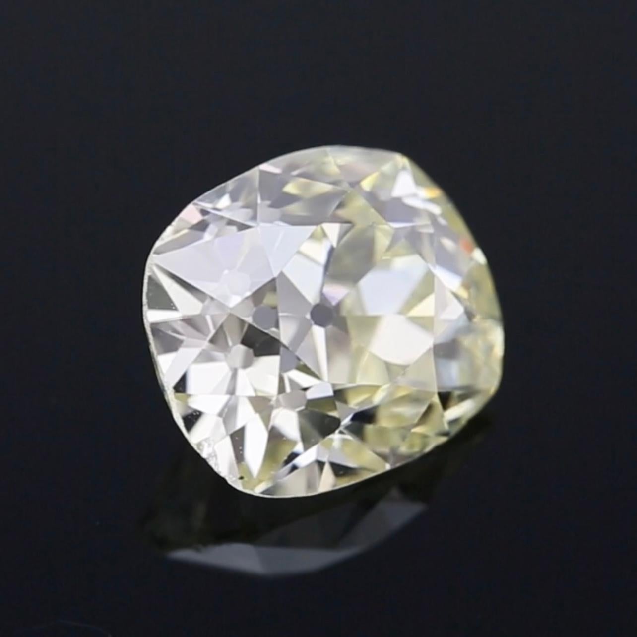 6.42ct Old Mine Cut Antique Vintage Diamond - Unique ! In New Condition For Sale In Ramat Gan, IL