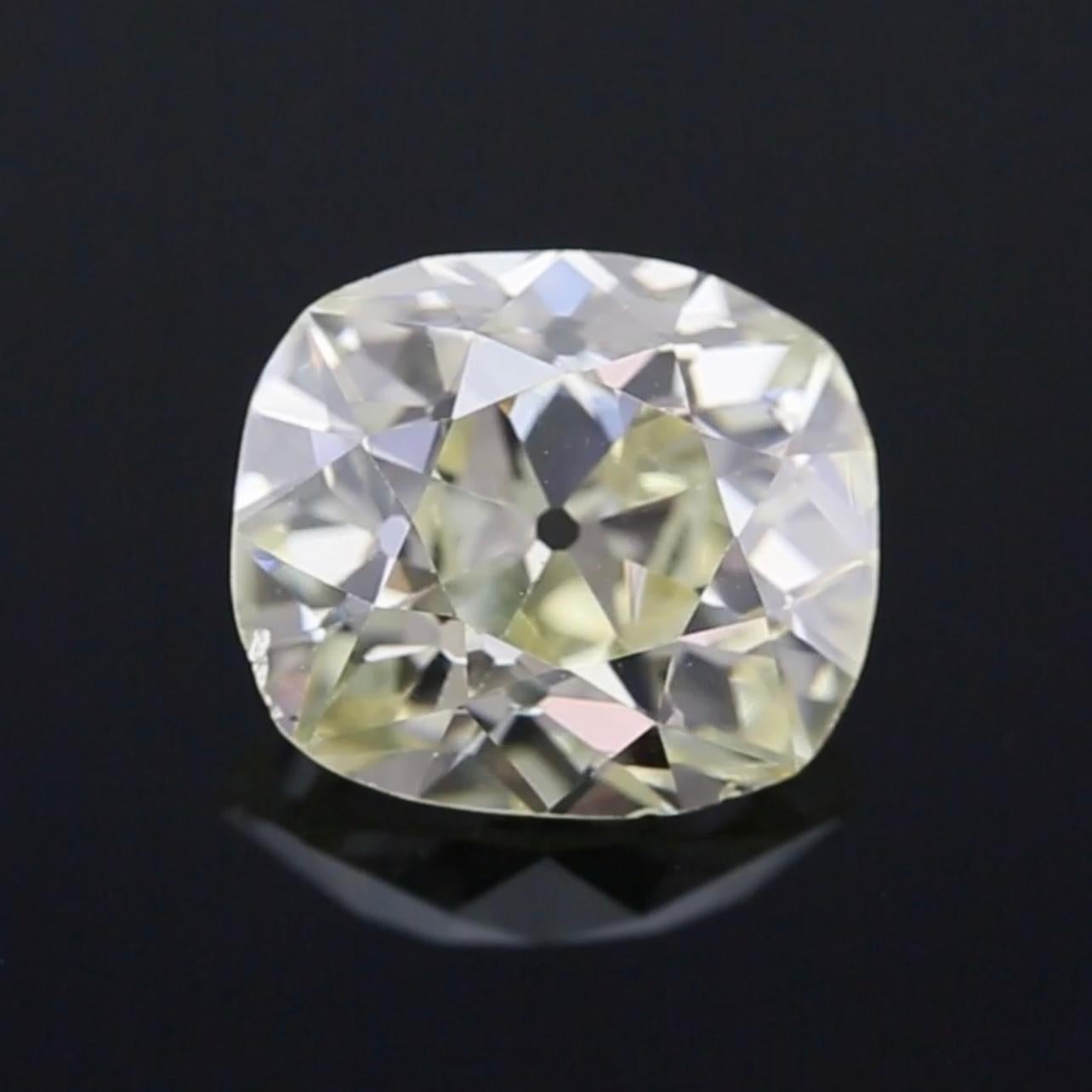 Women's or Men's 6.42ct Old Mine Cut Antique Vintage Diamond - Unique ! For Sale
