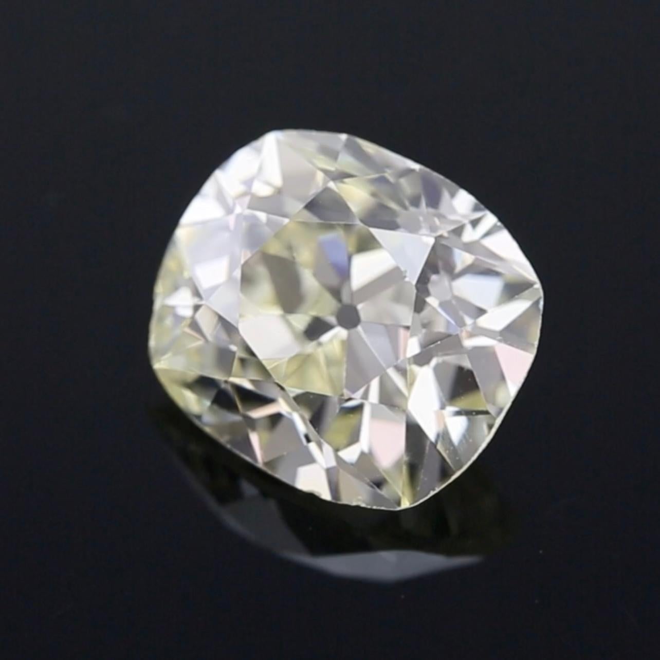 6.42ct Old Mine Cut Antique Vintage Diamond - Unique ! For Sale 1