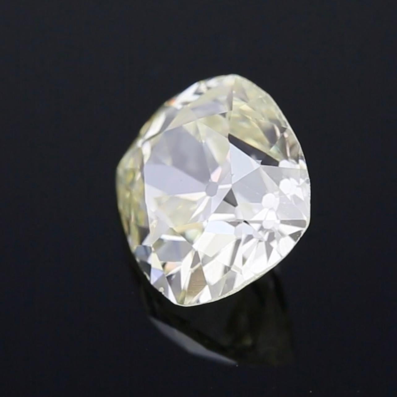 6.42ct Old Mine Cut Antique Vintage Diamond - Unique ! For Sale 2