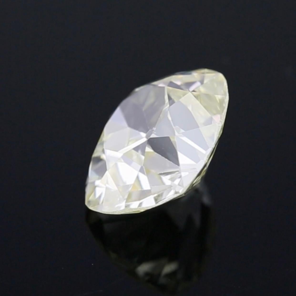 6.42ct Old Mine Cut Antique Vintage Diamond - Unique ! For Sale 3
