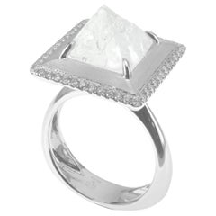 18 Karat Goldring mit 6,43 Karat 'D' Farbe Diamant im kulinanischen Minenschliff