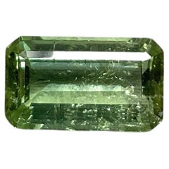 6.43 quilates Turmalina verde octogonal Piedra tallada en facetas Gema natural de primera calidad
