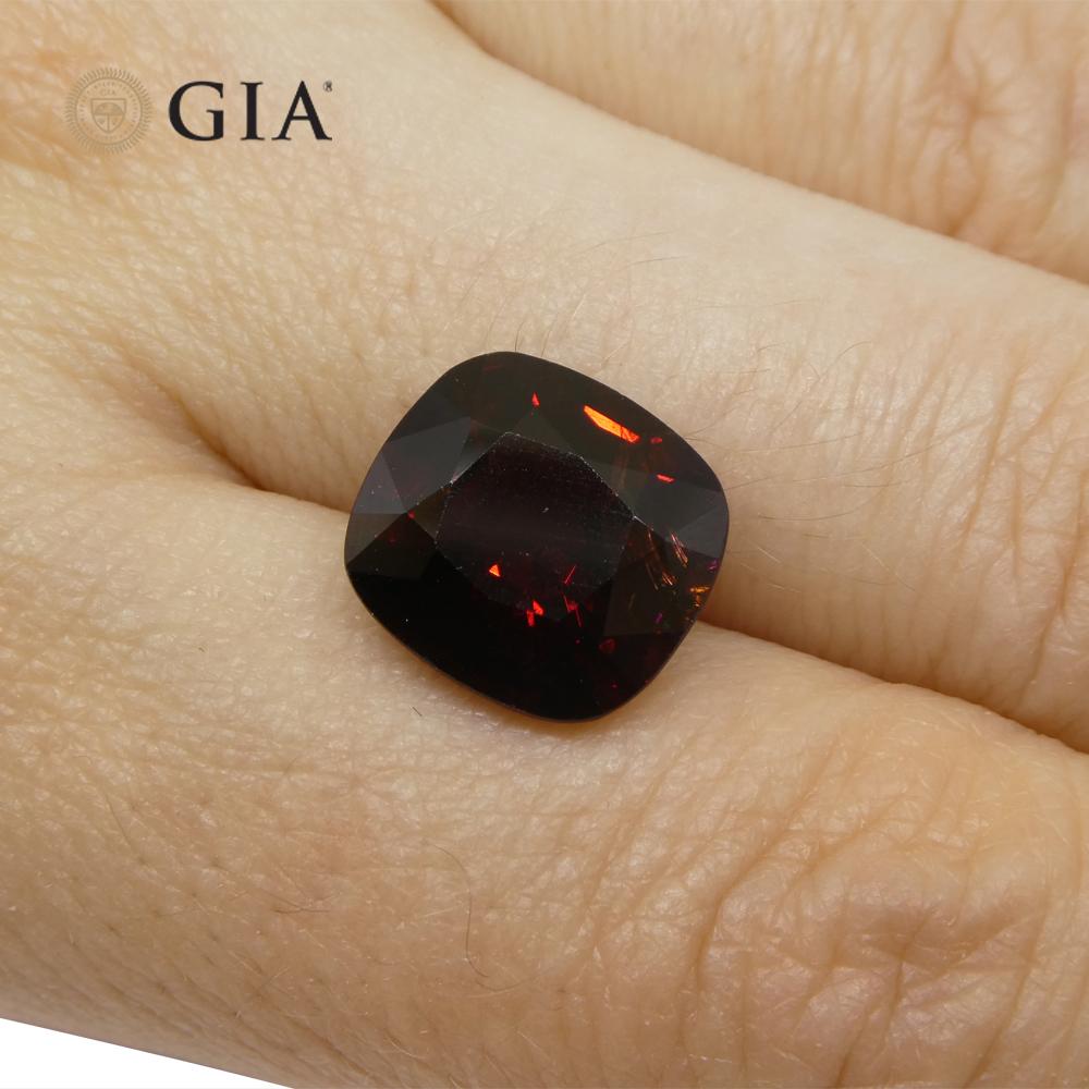 6.43ct Cushion Red Spinel GIA Certified Burma (Myanmar) Unheated  For Sale 9