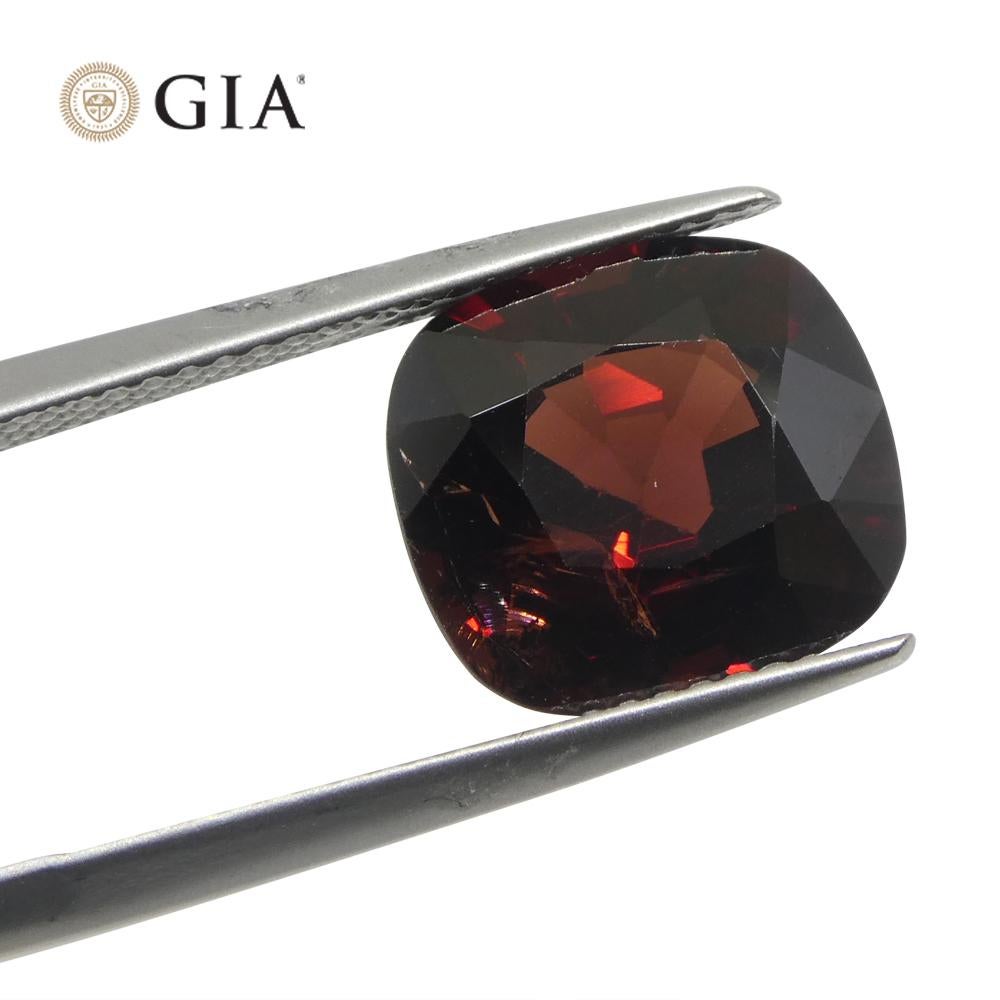 6.43ct Cushion Red Spinel GIA Certified Burma (Myanmar) Unheated  In New Condition For Sale In Toronto, Ontario