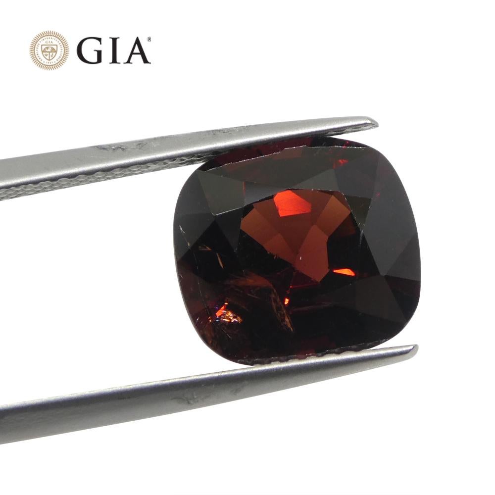 Women's or Men's 6.43ct Cushion Red Spinel GIA Certified Burma (Myanmar) Unheated  For Sale