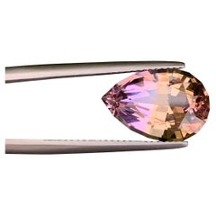 6.45 Carat Loose Bi Color Ametrine Stone Pear Cut Natural Brazilian Gemstone
