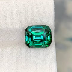 6.45 Carati di tormalina verde bluastra sfusa naturale con taglio a cuscino Gemma afgana