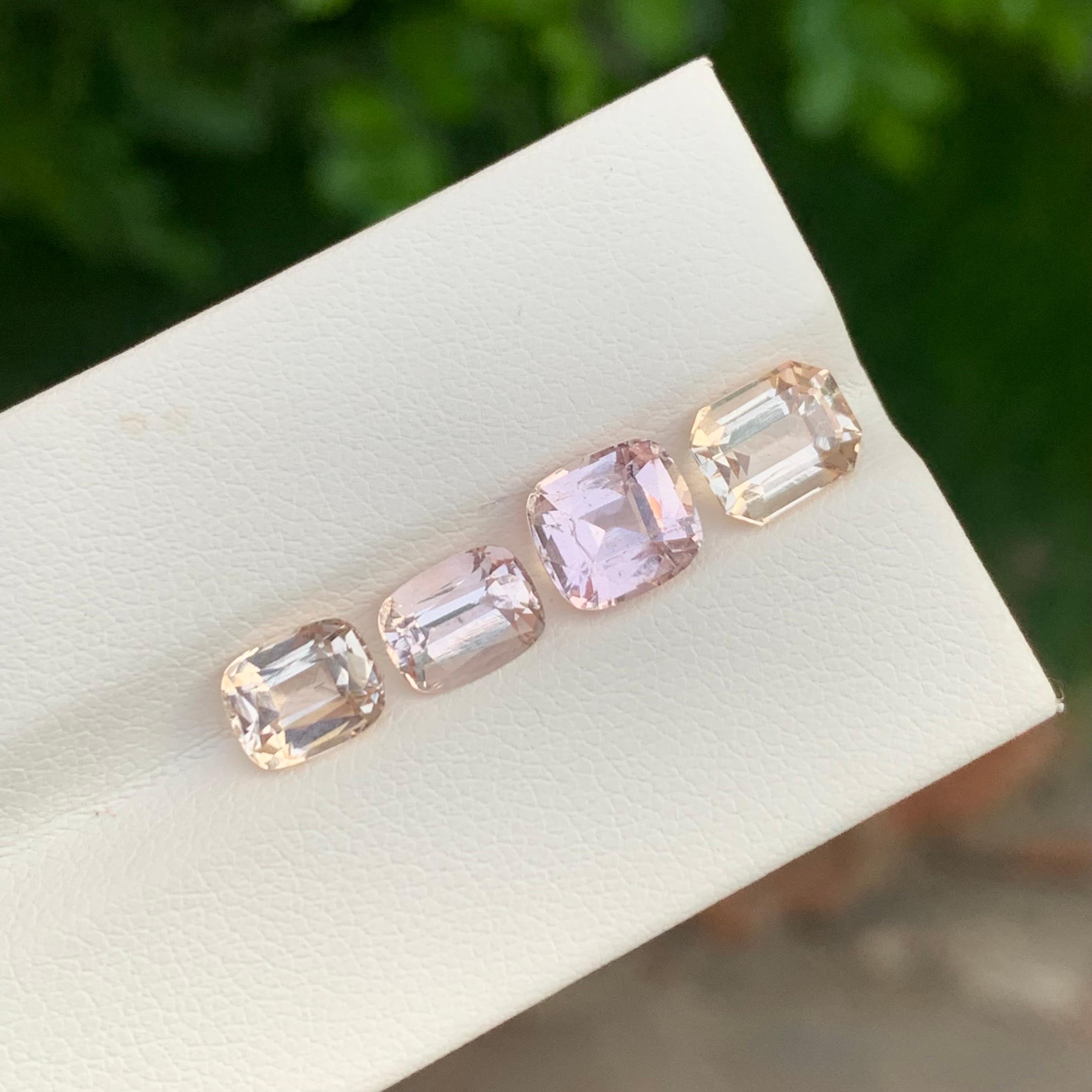 Faceted Imperial Topaz Lot 
Weight: 6.45 Carats
Sizes: 1.30 to 2.05 Carat 
Origin: Katlang Pakistan
Shape: Cushion 
Color; Imperial Golden And Pink 
Treatment: Non
Certificate: On Demand

Imperial Topaz encourages healthy boundaries and helps us be