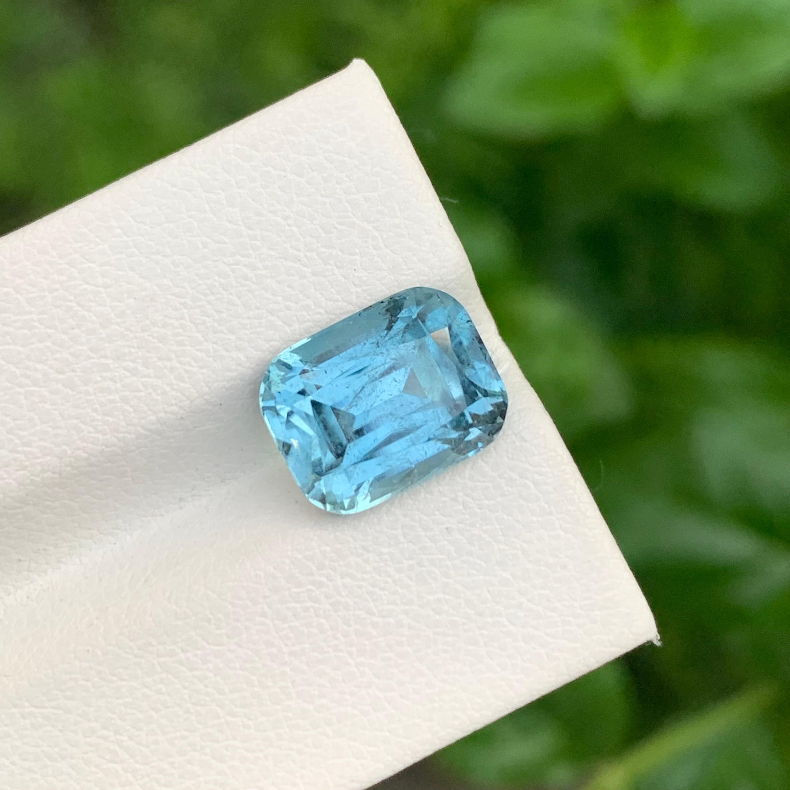 6.45 Carat Natural Loose Seafoam Tourmaline Cushion Shape Gem From Afghanistan Neuf - En vente à Peshawar, PK