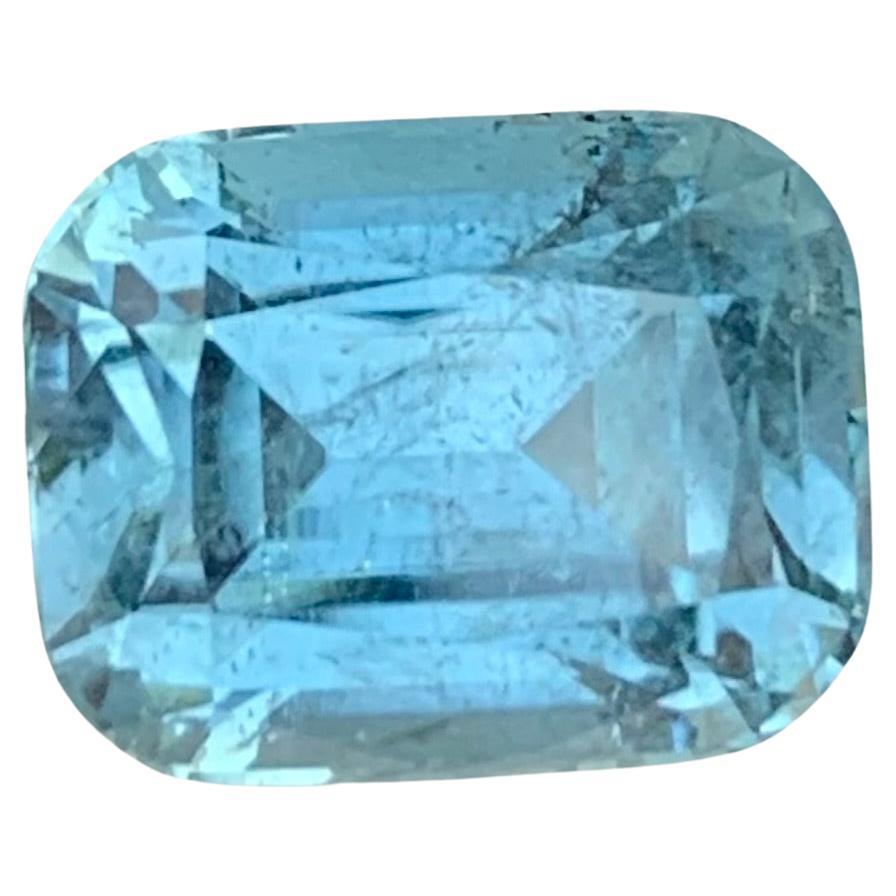 6.45 Carat Natural Loose Seafoam Tourmaline Cushion Shape Gem From Afghanistan