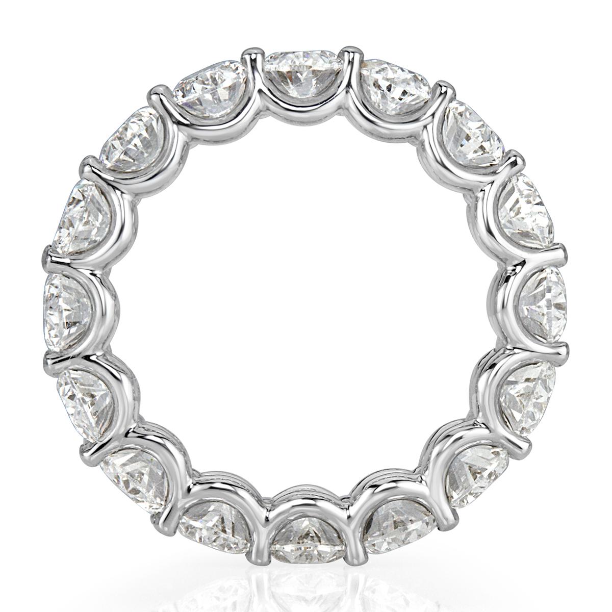 Mark Broumand 6.45 Carat Oval Cut Diamond Eternity Band in 18 Karat White Gold In New Condition For Sale In Los Angeles, CA