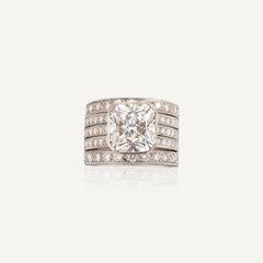 6.45 Carat Radiant Statement Brilliant White  Radiant Elegance  Diamond Ring