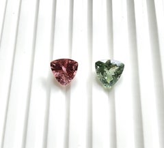 6.45 Carats Tourmaline Trillion 2 Pcs Faceted Cut stone Top Quality Natural gem