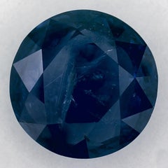 6.45 Ct Blue Sapphire Round Loose Gemstone