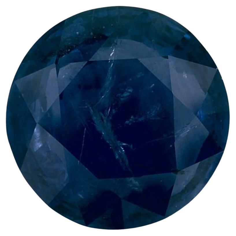 6.45 Ct Blue Sapphire Round Loose Gemstone (pierre précieuse en vrac)