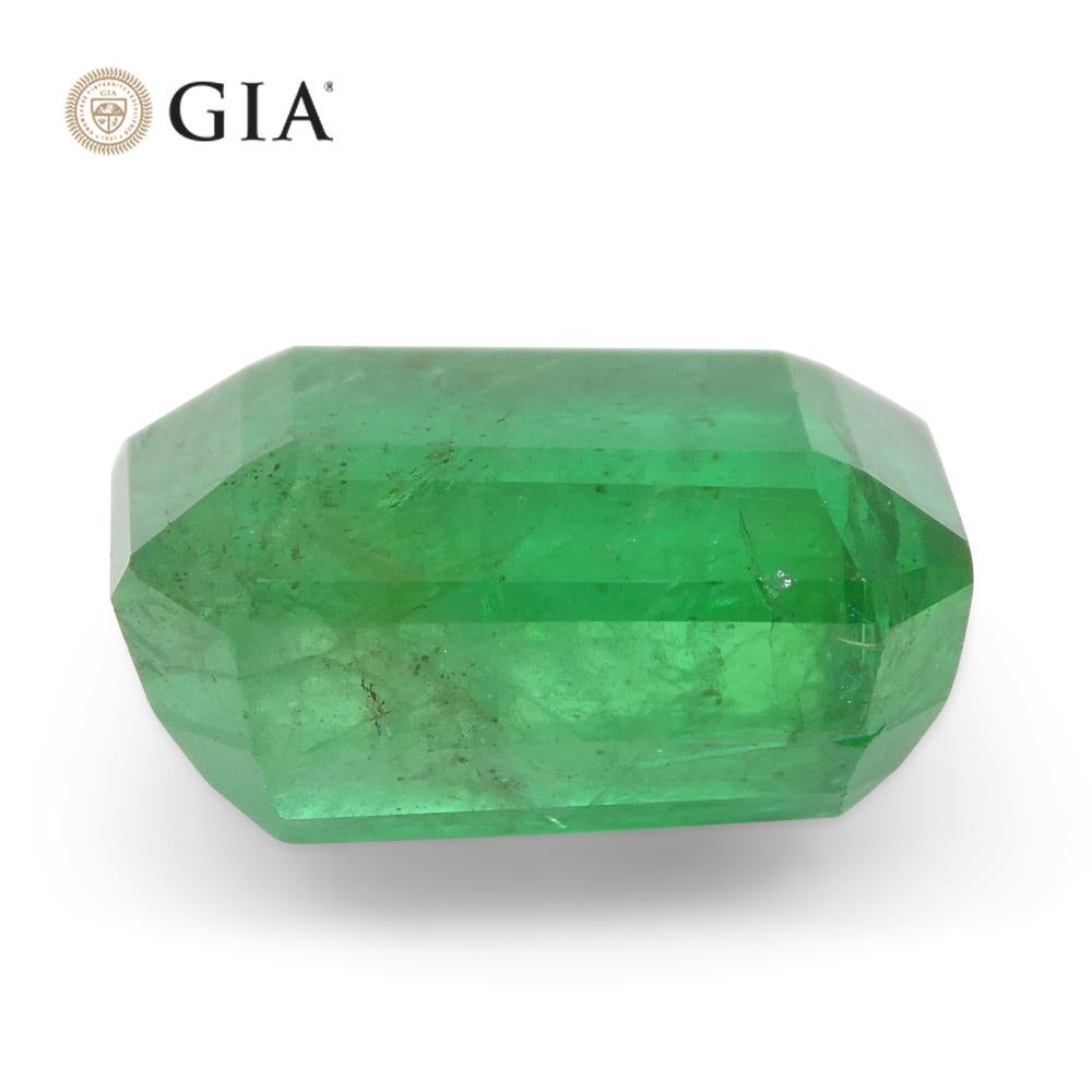 6.45ct Octagonal/Emerald Cut Green Emerald GIA Certified Russia For Sale 7