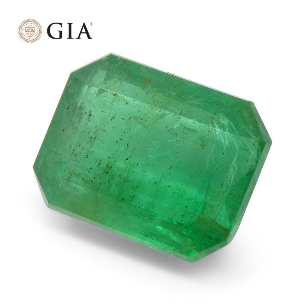 6.45ct Octagonal/Emerald Cut Green Emerald GIA Certified Russia For Sale 10