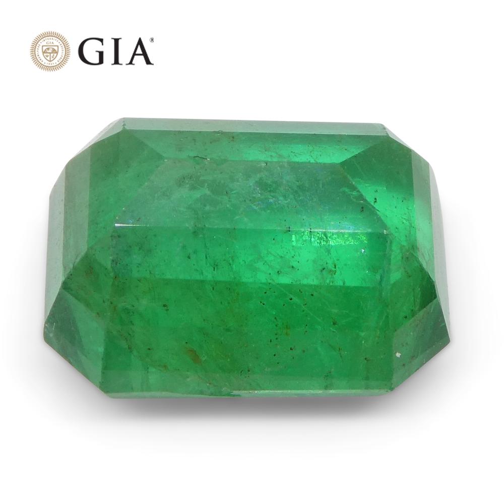 6.45ct Octagonal/Emerald Cut Green Emerald GIA Certified Russia For Sale 11