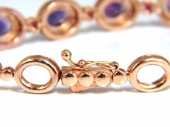 Bracciale con ametista naturale, rubini e diamanti in montatura a halo da 6,46 carati, 14 carati*
