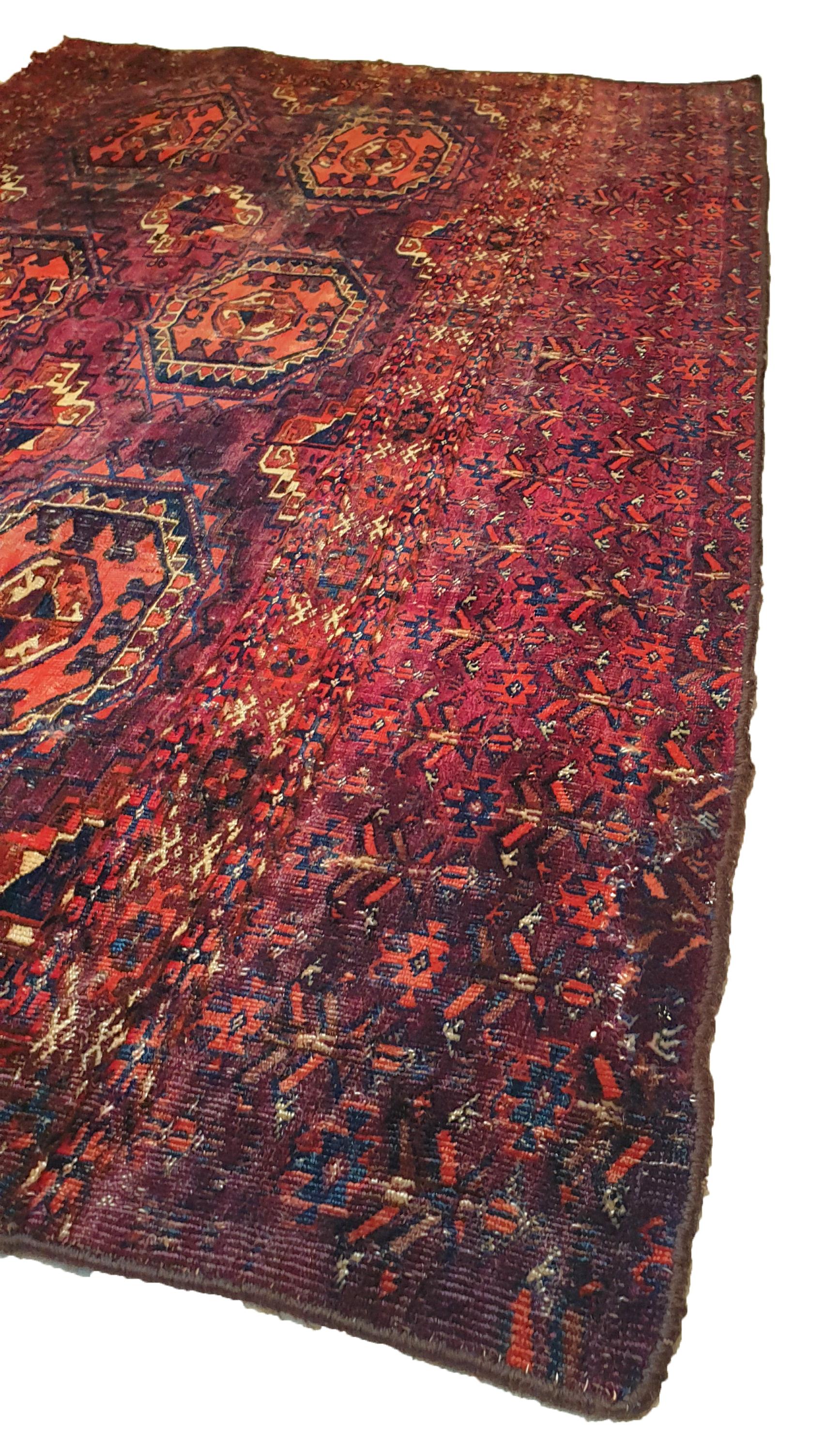 646, turkmene teke chuval carpet, 19th century.