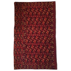 647 - Antique Turkmen Chuval Rug, 19th Century