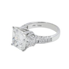 6.47 Carat Radiant Diamond Ring Brilliant White 18K Gold Heirloom-Worthy Glow