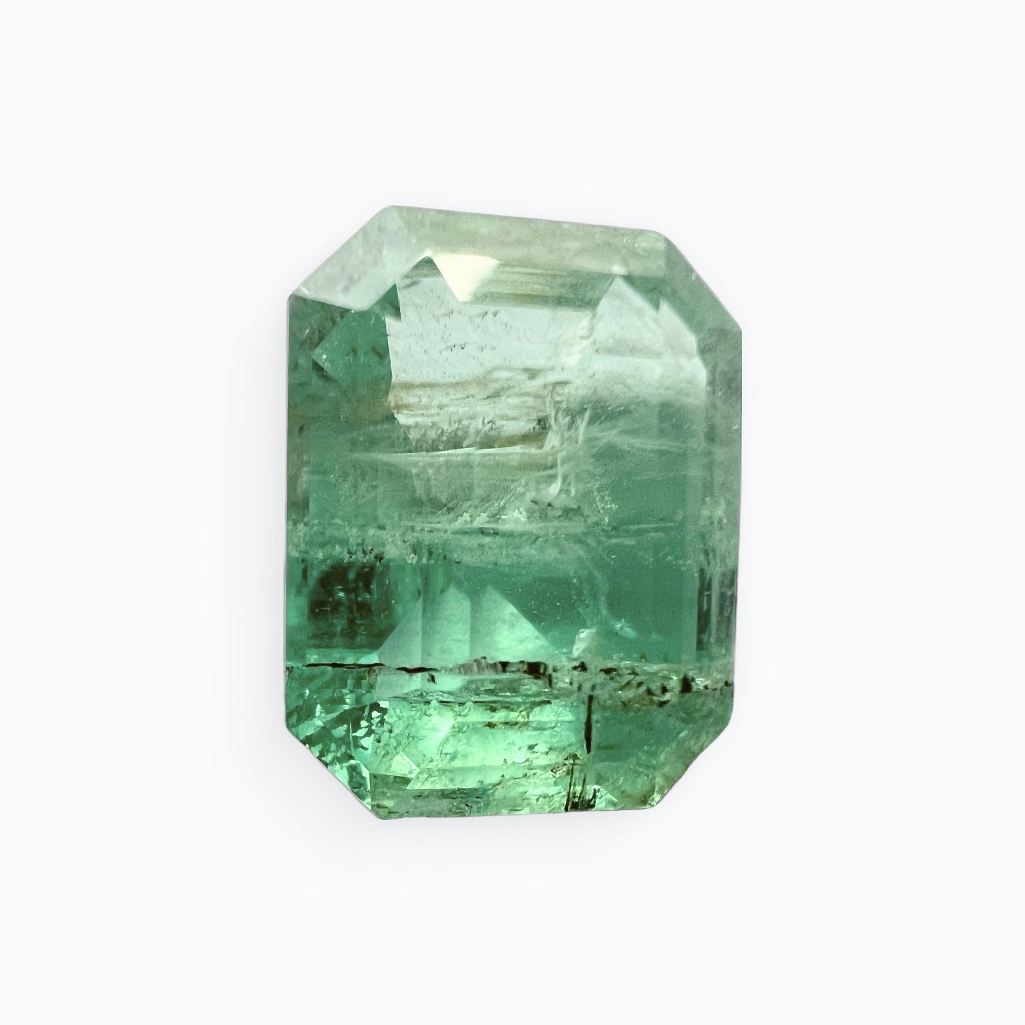 6.47Ct NON-OILED  Untreated Natural EMERALD Gemstone For Sale 3