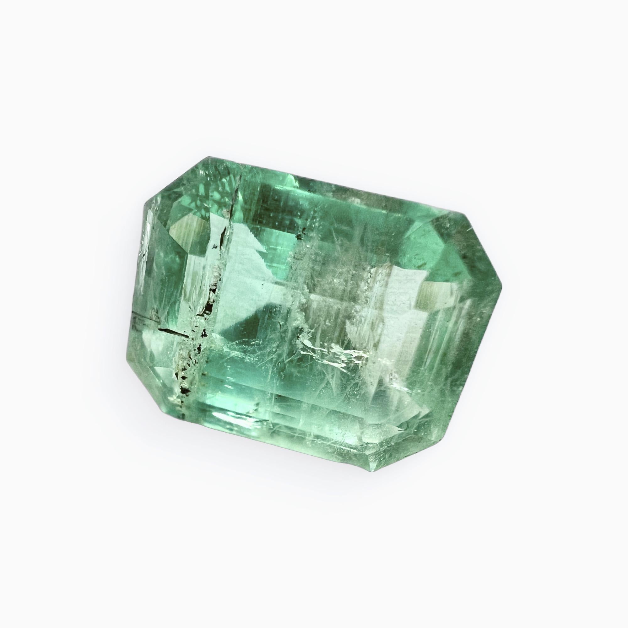 6.47Ct NON-OILED  Untreated Natural EMERALD Gemstone For Sale 4