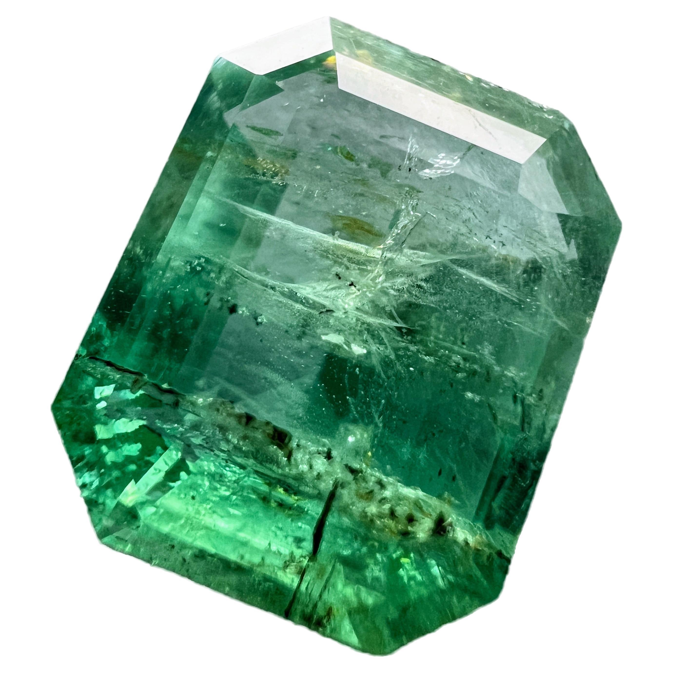 6.47Ct NON-OILED  Untreated Natural EMERALD Gemstone For Sale 2