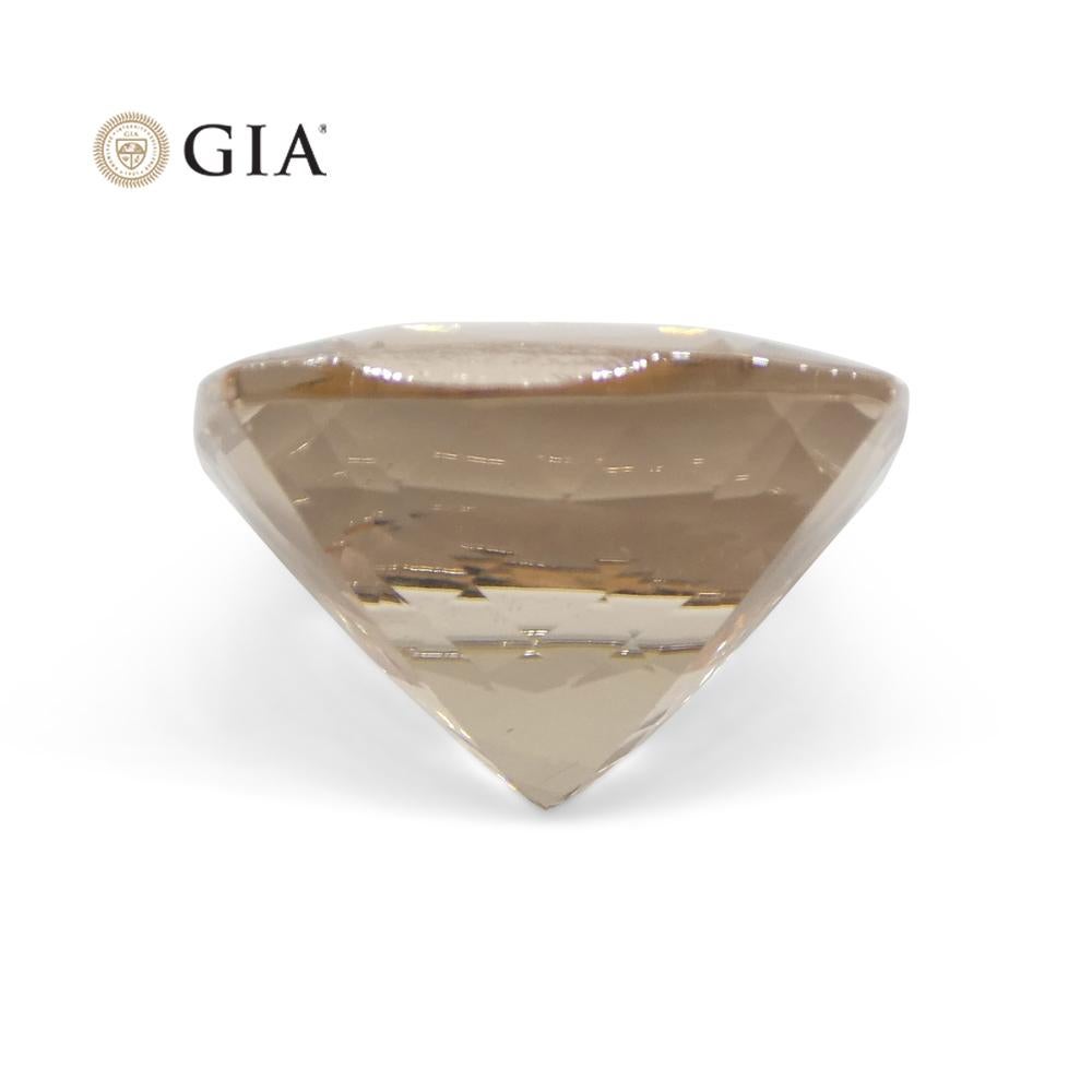 6.49ct Cushion Pinkish Orange Morganite GIA Certified For Sale 6