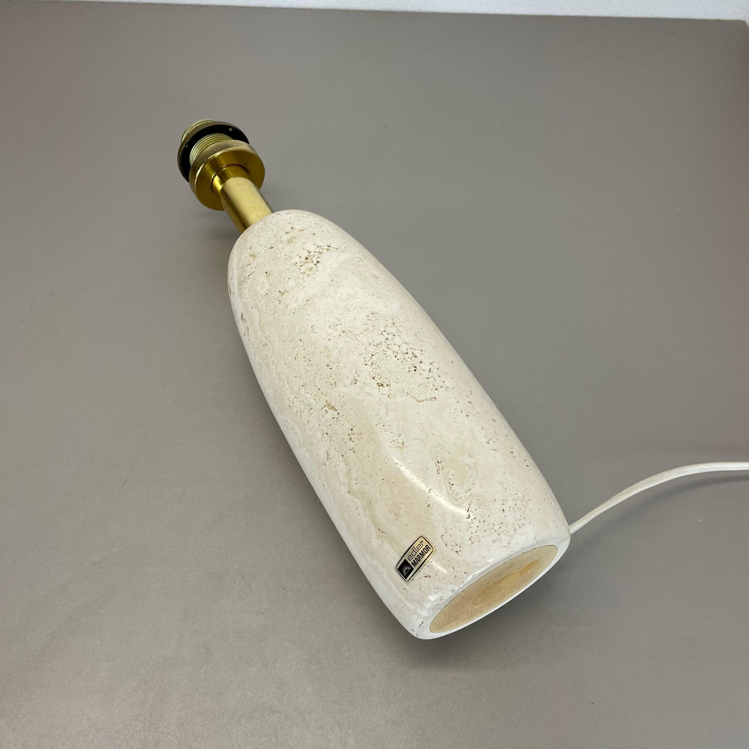 6.4kg Travertine Marble Fratelli Mannelli Style Table Light Base, Italy, 1970s For Sale 9